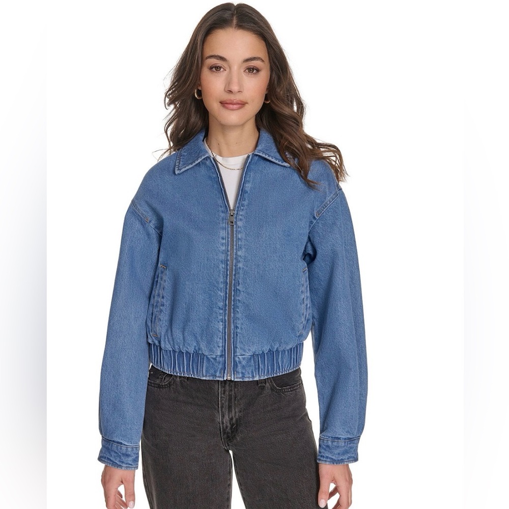 Levi's women  Blue Jean bomber Jacket